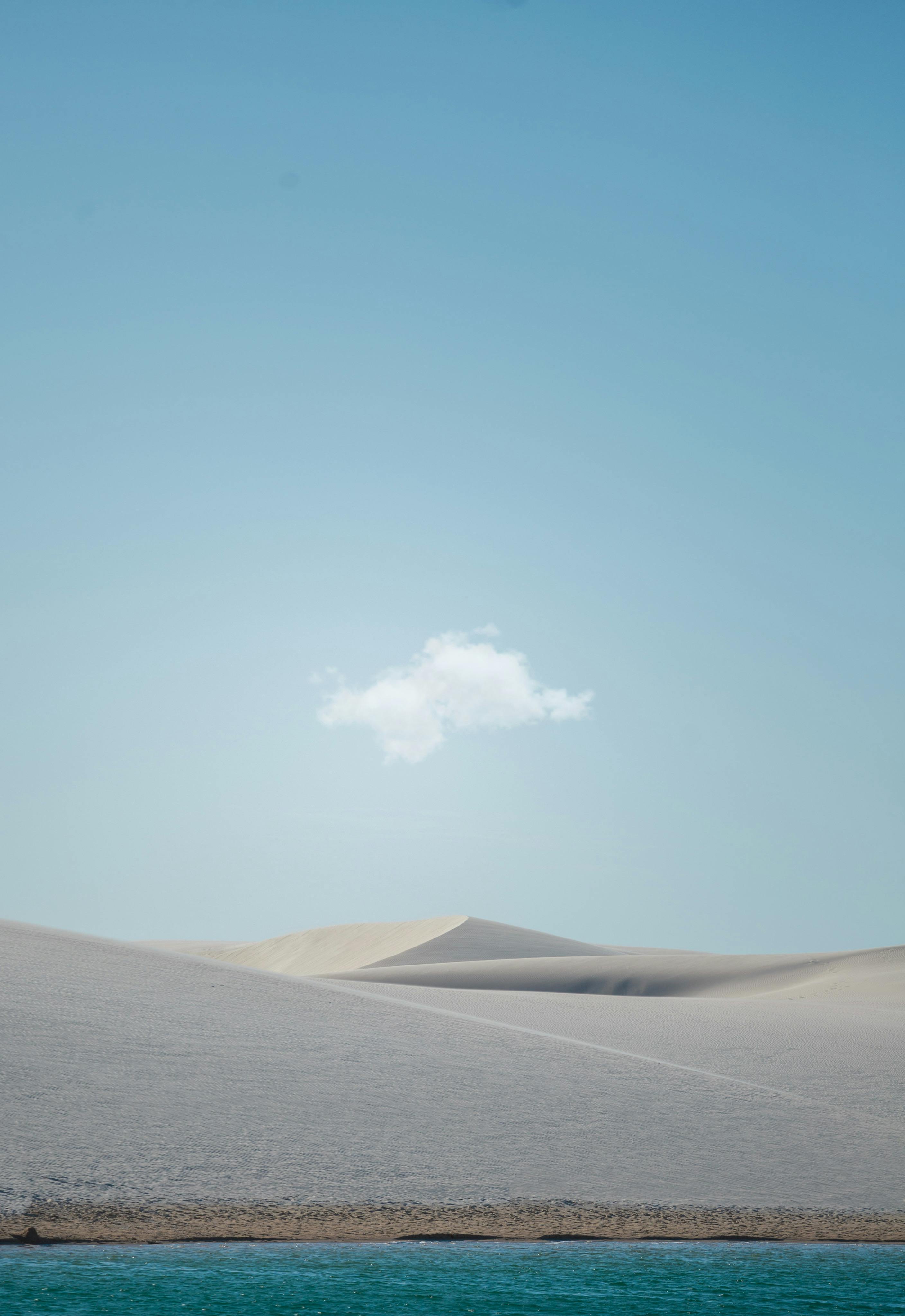 2816x4096 White Sand Desert and a Lake · Free
