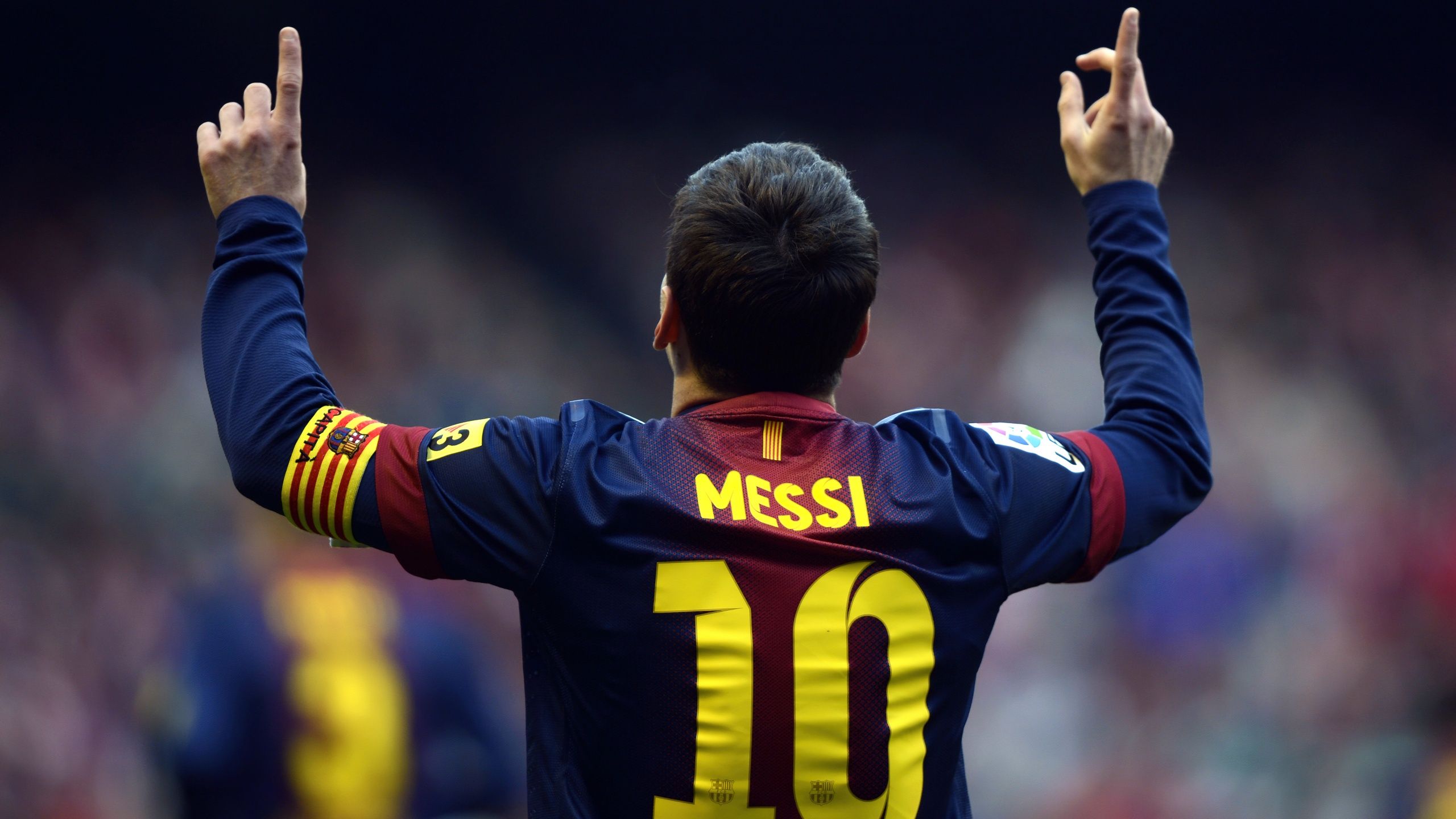 2560x1440 Lionel Messi Wallpaper 4K, Jersey, FCB, FC Barcelona, 5K
