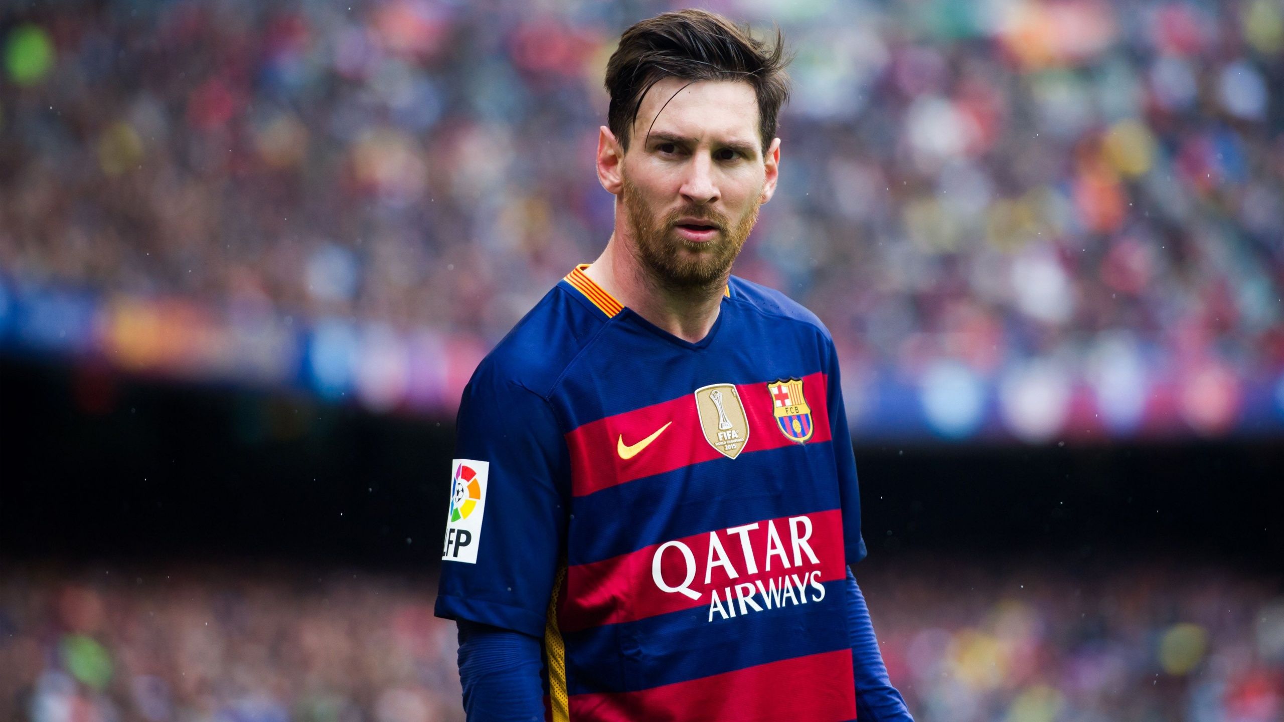 2560x1440 Lionel Messi Wallpaper 4K, FC Barcelona, Football player