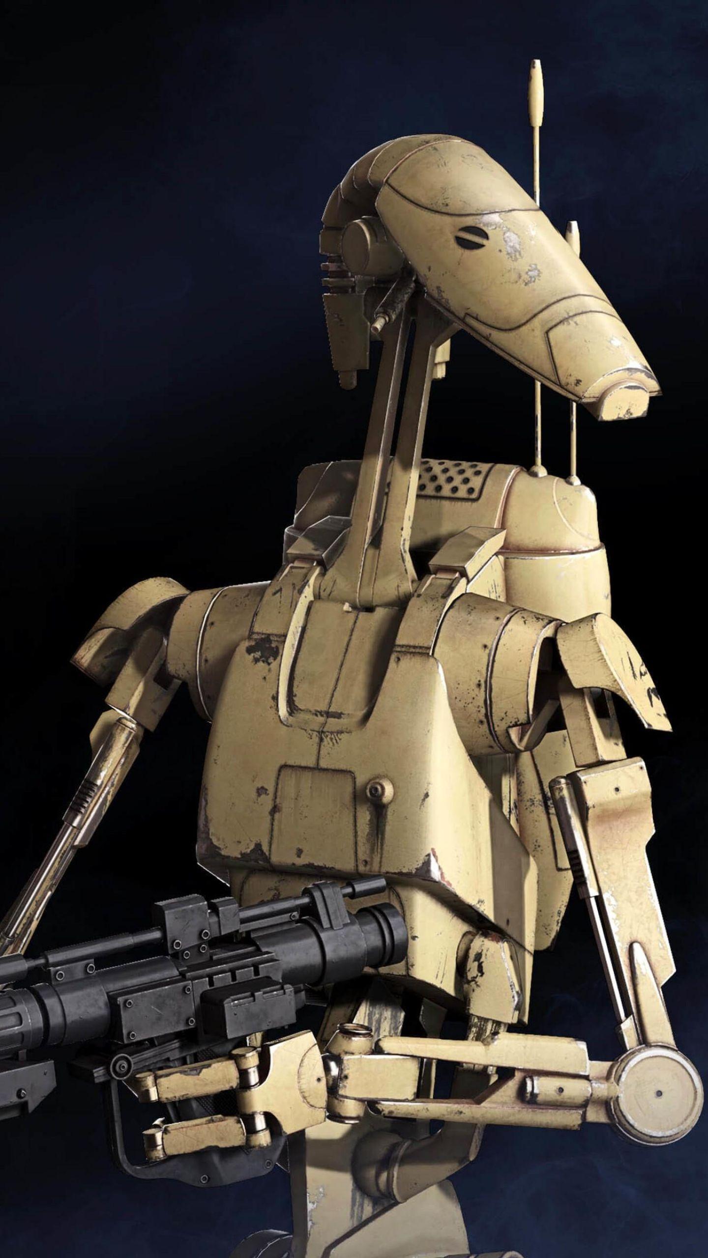 1440x2560 Star Wars Battle Droid 3D Desktop HD Wallpaper