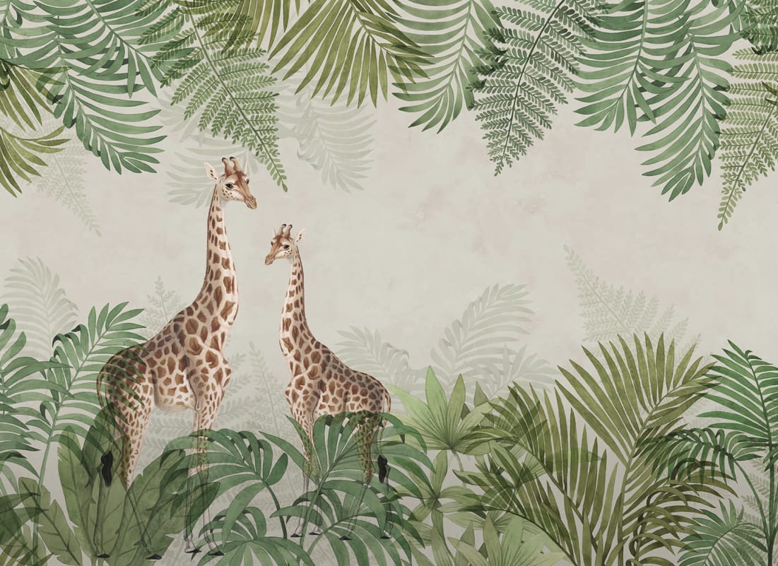1101x801 Palm Jungle, Giraffe