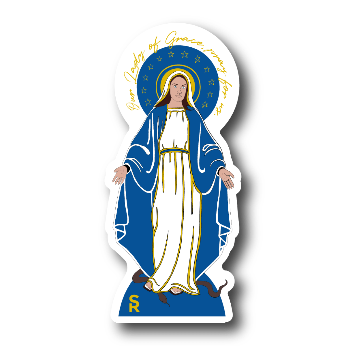 1200x1200 Our Lady of Grace Sticker