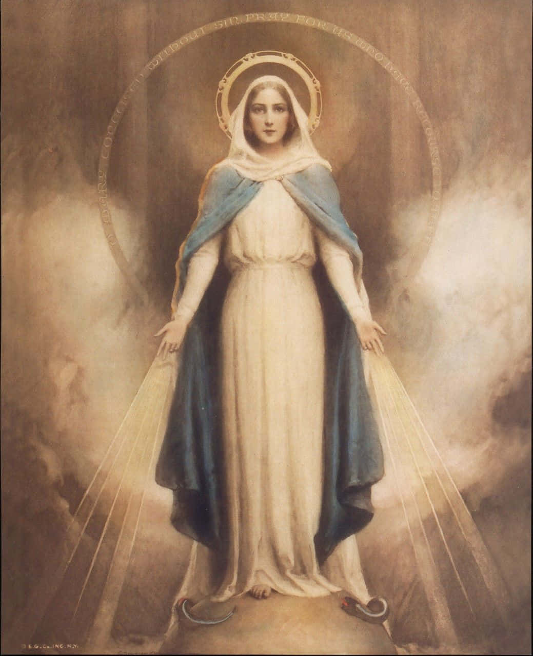 1039x1280 Download Blissful Ascendance Assumption Of Mother Mary Wallpaper
