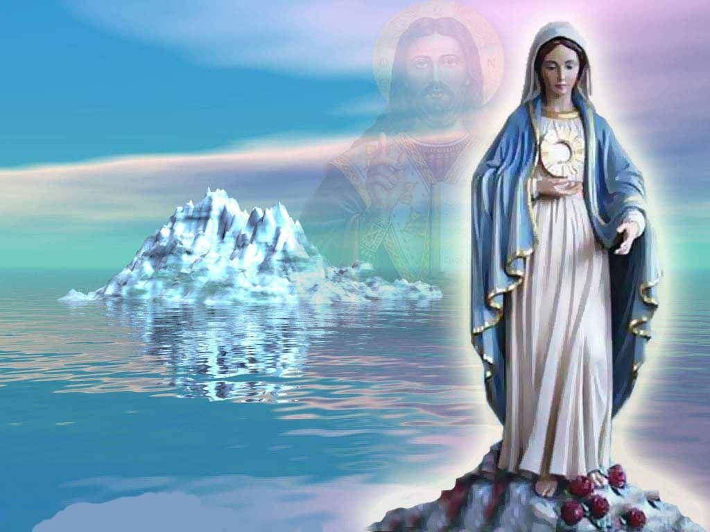 1024x768 Virgin Mary Background