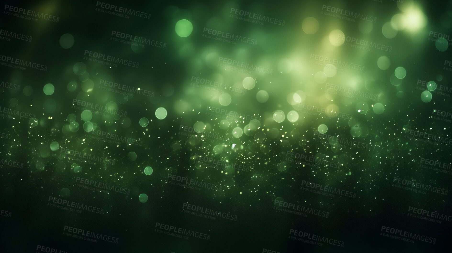 1889x1059 Green glitter glow particle bokeh background. Festive celebration wallpaper concept. Buy on PeopleImages, Picture And Royalty Free Image. Pic 2953033. Zoomed