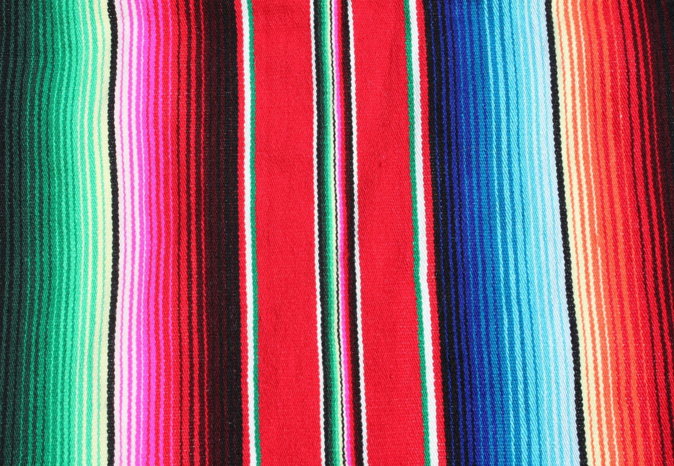 2165x1498 Vintage Mexican Serape Blanket Throw Tablecloth Wall Decor Bright Colorful Turquoise Striped Saltillo Mexican Souvenir Southwest Ranch Boho