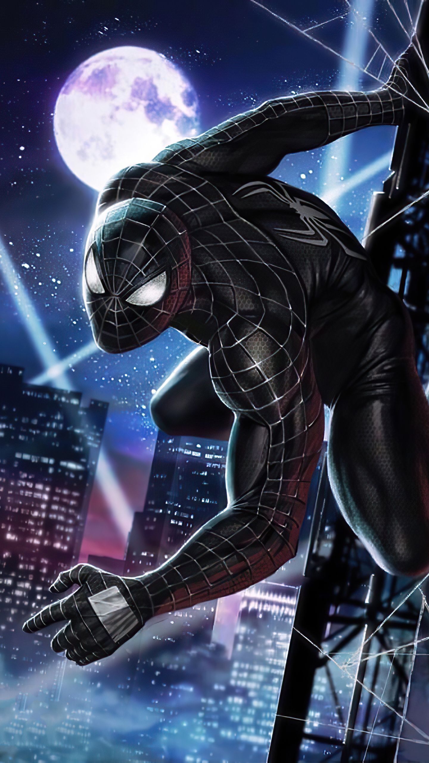 1440x2560 Dark Spider Man Wallpaper