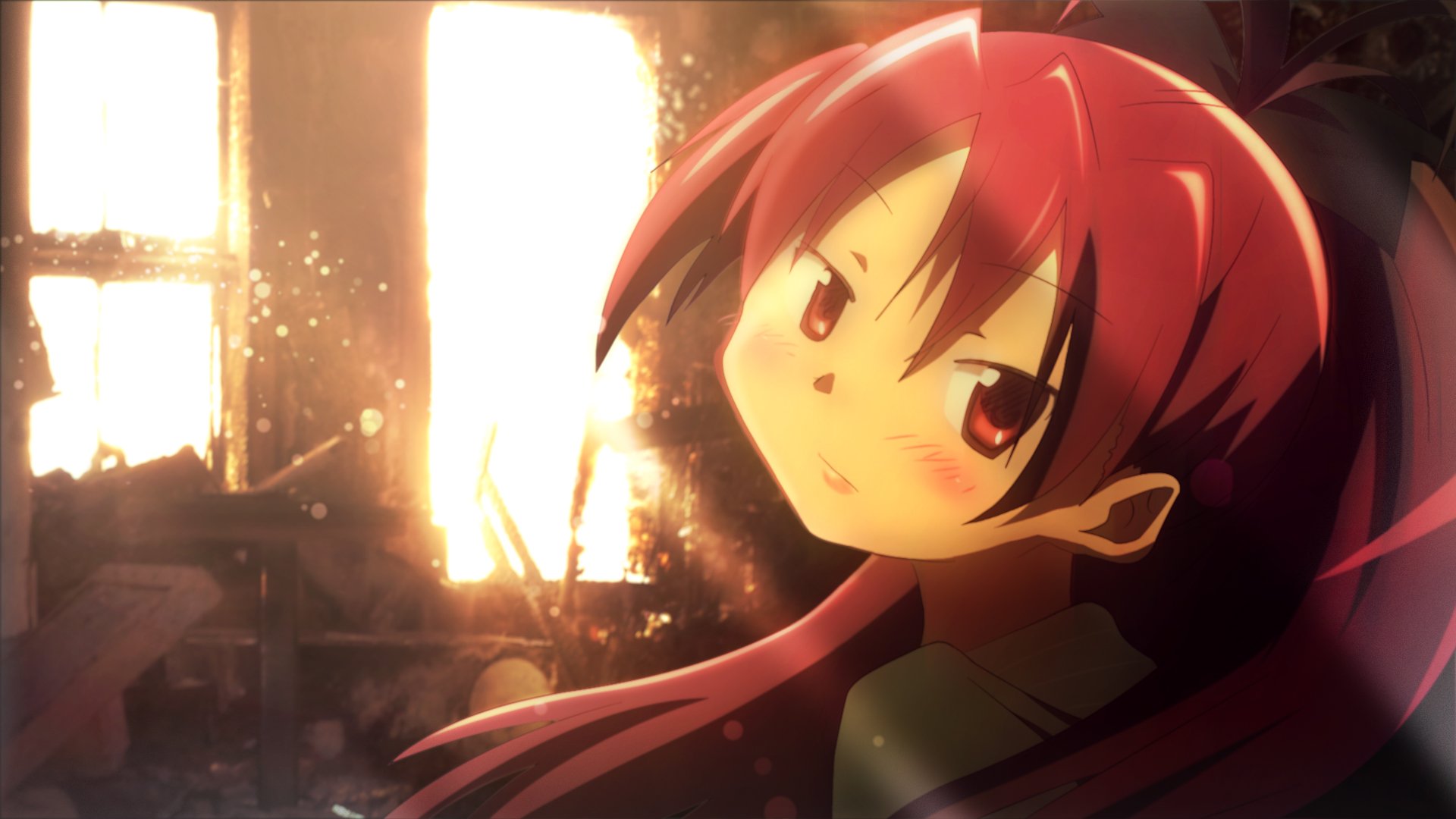 1920x1080 Sakura Kyouko Shoujo MadokaMagica Wallpaper by Pixiv Id 1360715 Anime Image Board