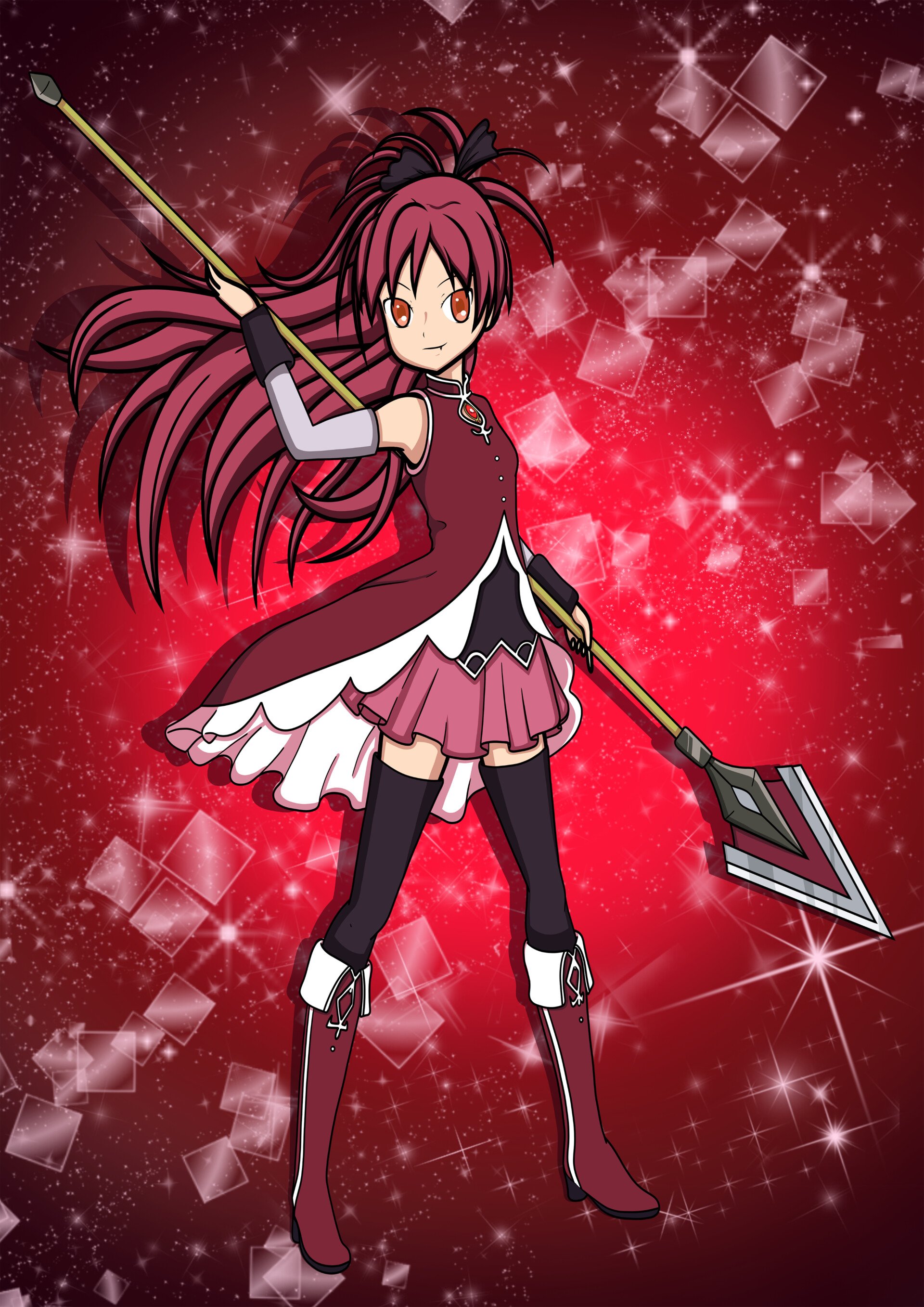 1920x2715 Madoka Magica: Kyouko Sakura fanart