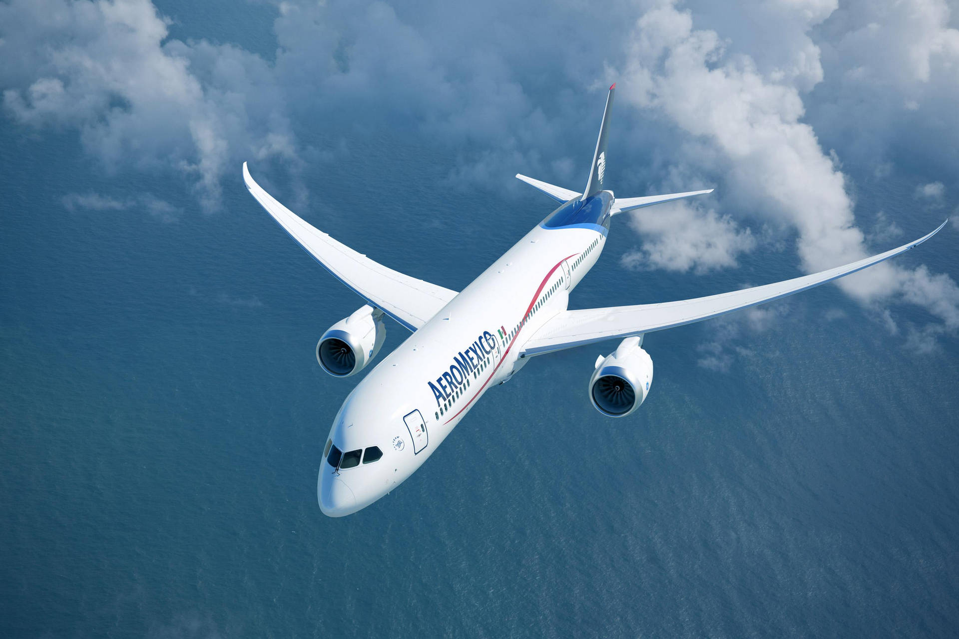 1920x1280 Download Aeromexico Boeing 787 8 Dreamliner Overhead Shot Wallpaper
