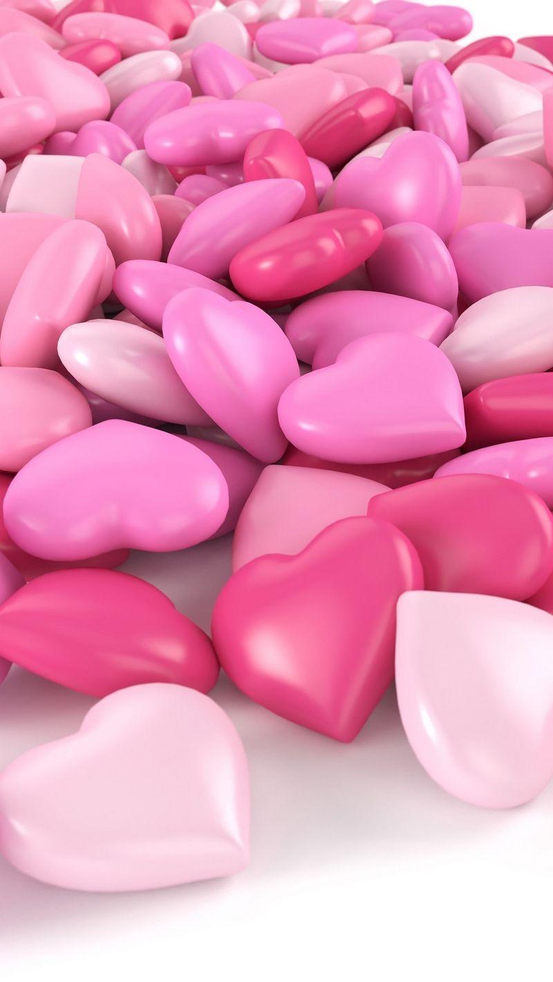 800x1420 Download Wallpaper 800x1420 Heart, Shape, Pink Iphone Se 5s 5c 5