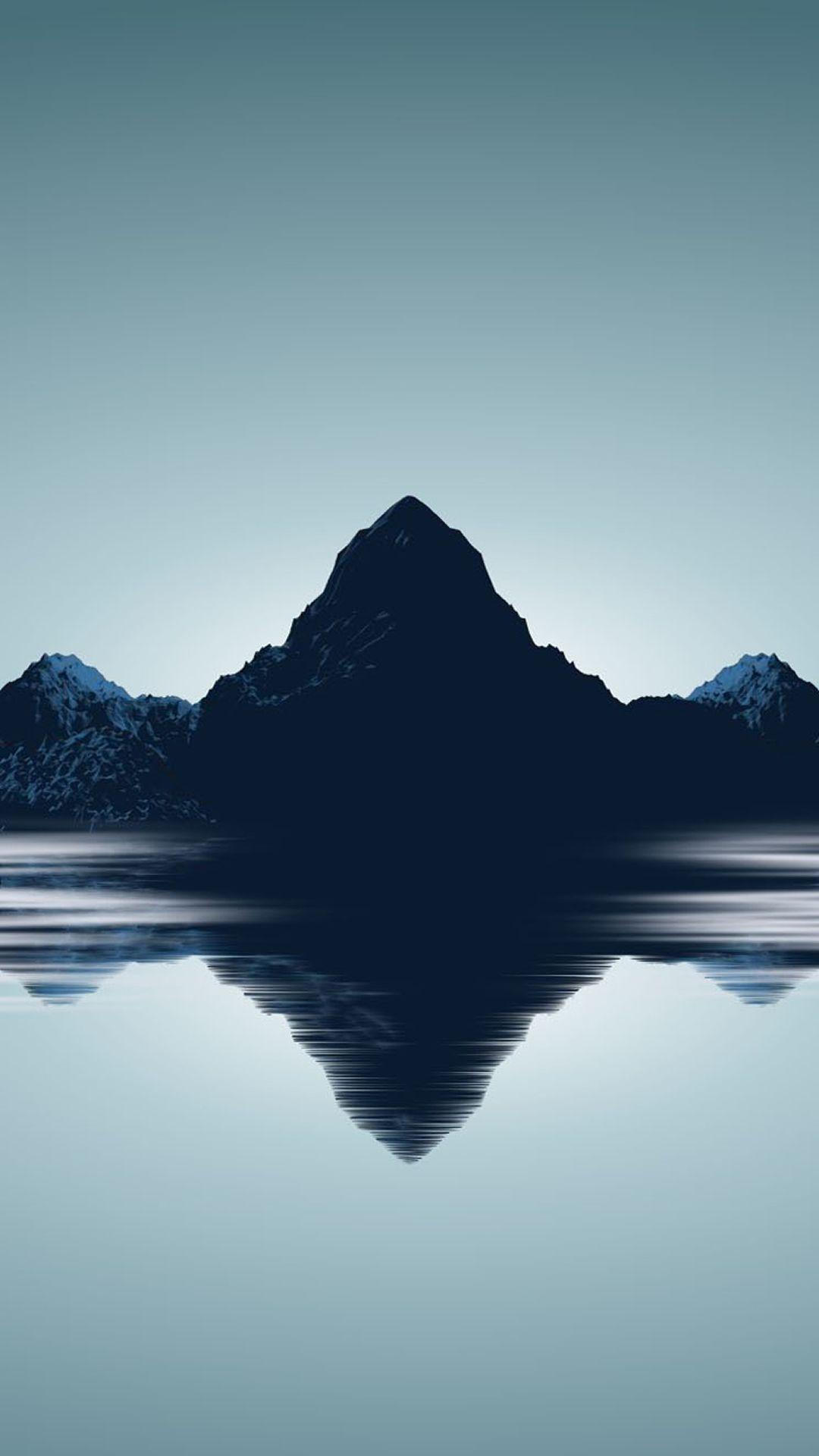 1080x1920 iPhone Wallpaper. Reflection, Mountain, Sky, Nature, Mountainous