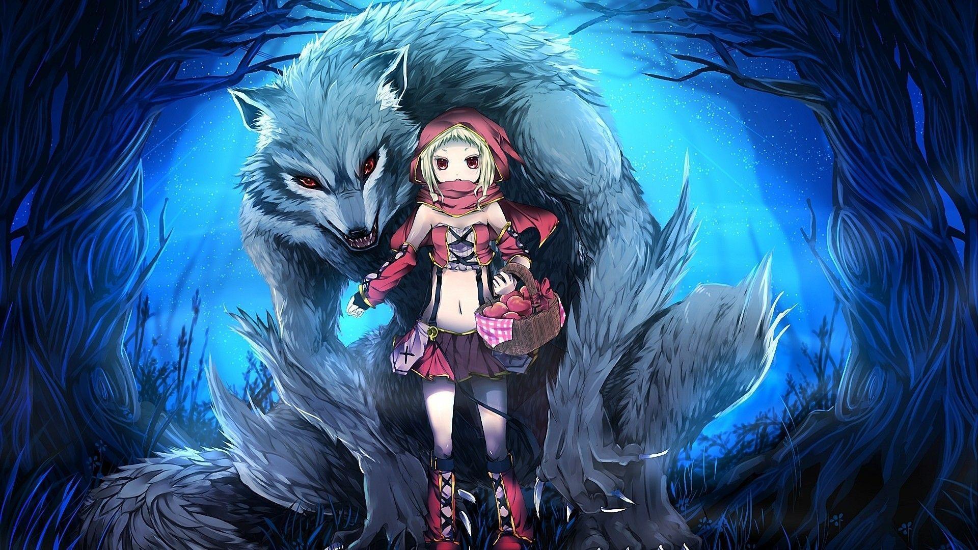 Anime Wolf Girl Galaxy on Dog werewolf girl HD phone wallpaper  Pxfuel