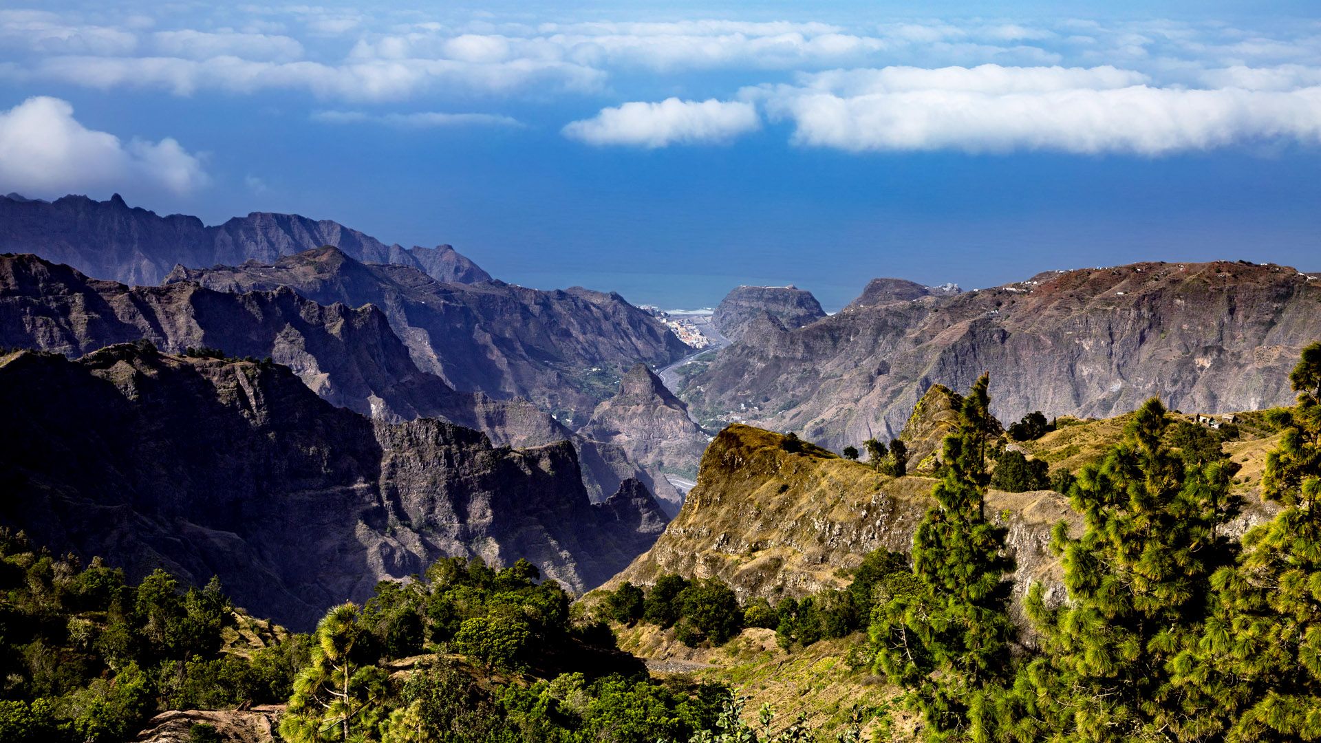 1920x1080 Mountain landscape, Santo Antão Island, Cape Verde, Cabo Verde. Windows Spotlight Image