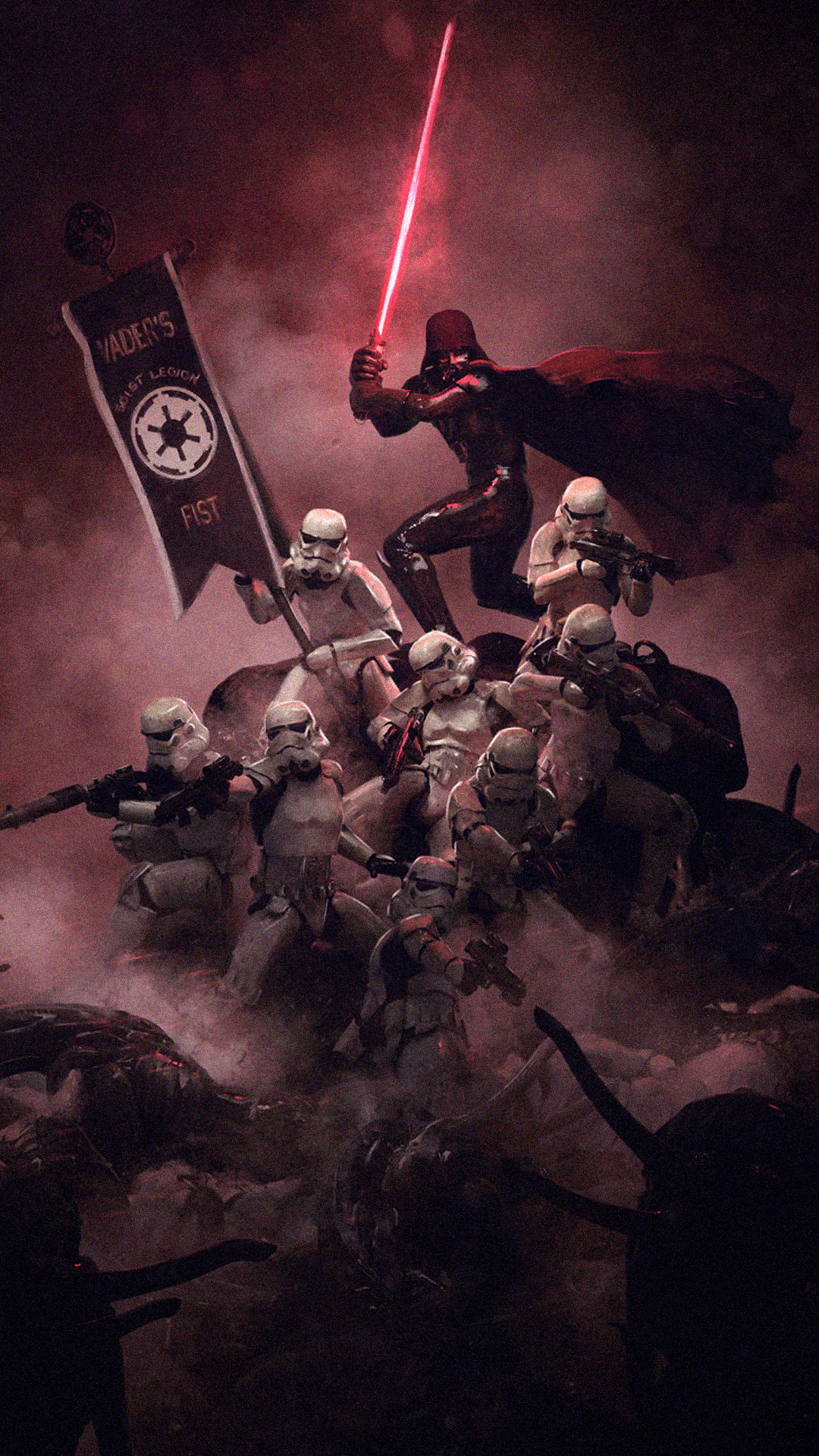 1080x1920 Wallpaper Star Wars, Stormtrooper, Darth Vader, The Mandalorian, Star Wars Stormtrooper Art, Background Free Image