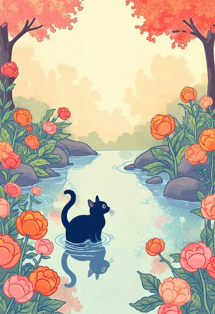 740x1082 Cute cat wallpaper phone Image