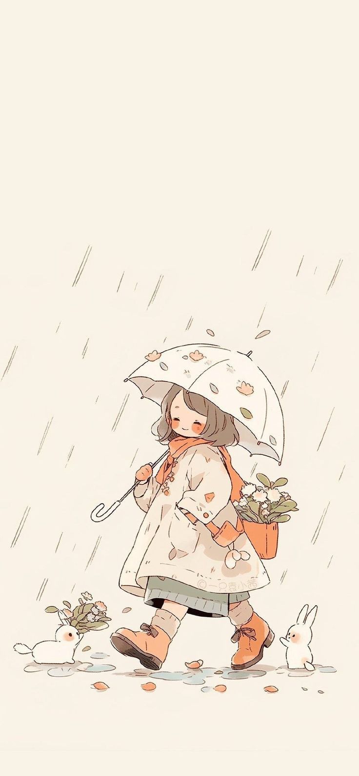 736x1592 Cutest Drawing Wallpaper
