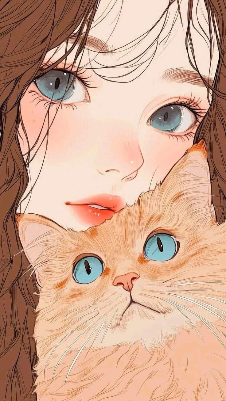 736x1308 Wallpaper me. Cute cartoon wallpaper, Cute drawings, Cat wallpaper