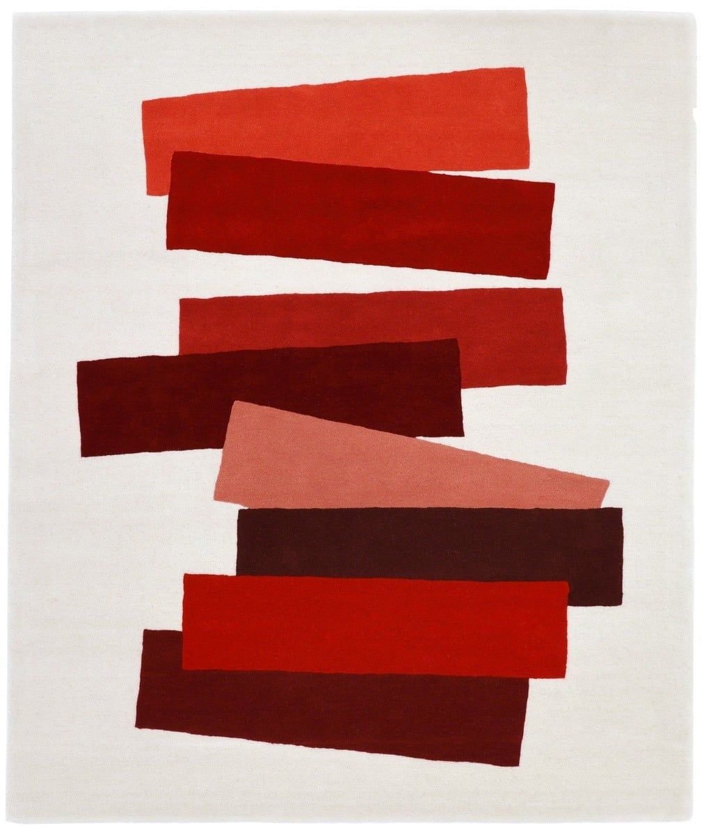 1012x1200 The Many Faces of Red by Josef Albers Rug
