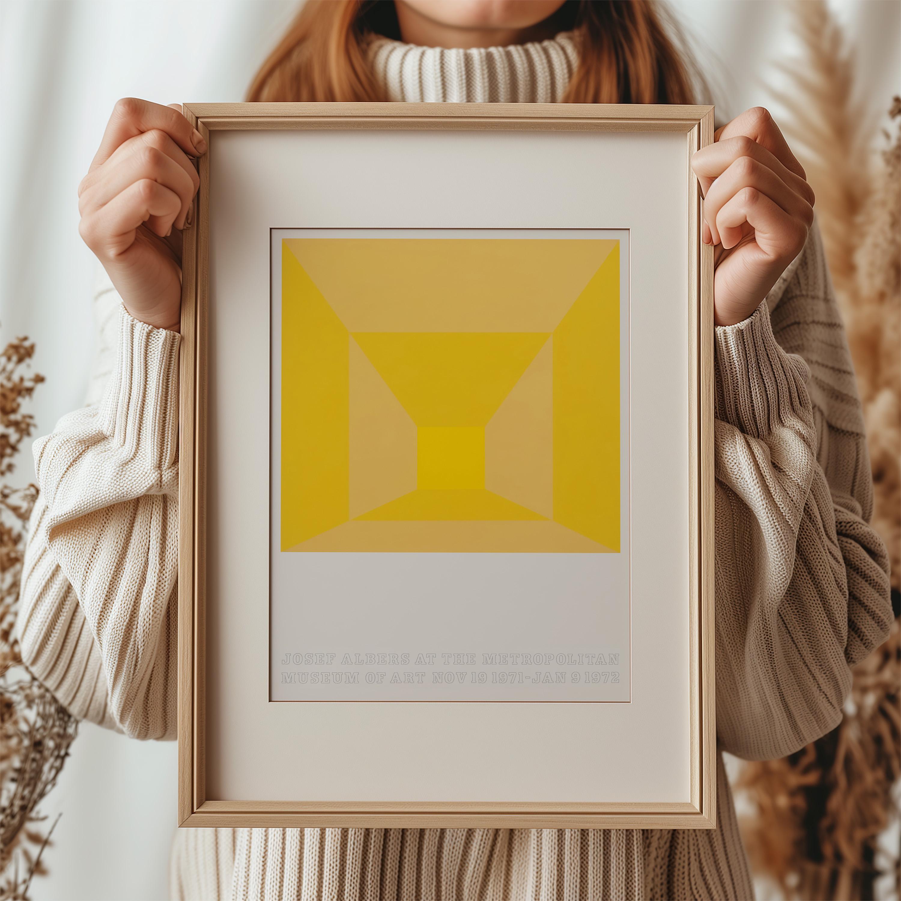 3000x3000 Josef Albers Vintage 1971 Mid Century Modern Museum Exhibition Poster, Geometric Abstract Contemporary Wall Art, Modern Gallery (A0668)