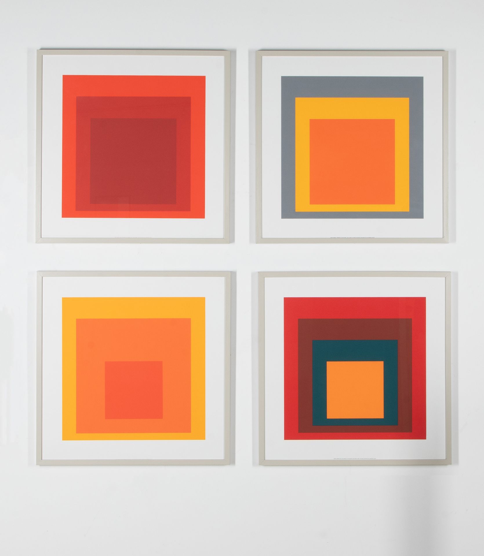 1670x1920 Set of Four Late 20th Century Joseph Albers Silkscreen Prints