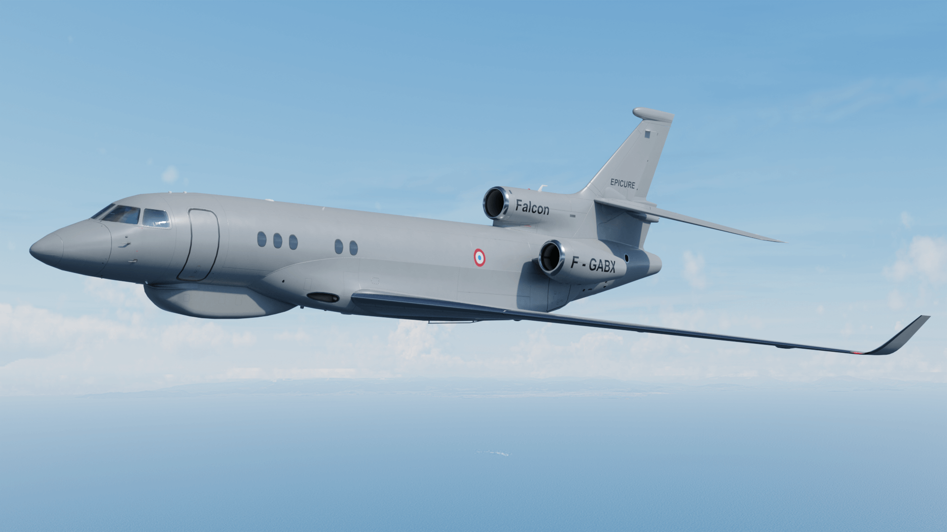1920x1080 Dassault Falcon Archange 3D Render, Digital Art