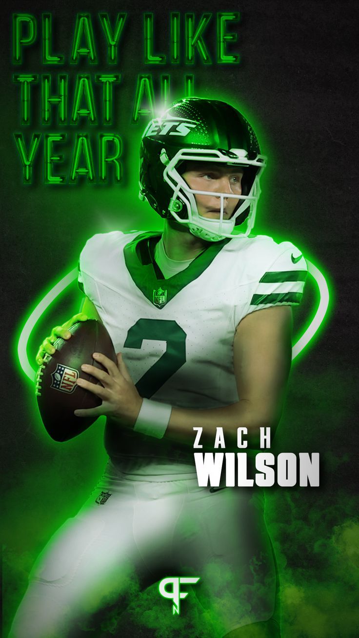 736x1308 Mobile phone wallpaper of New York Jets QB Zach Wilson