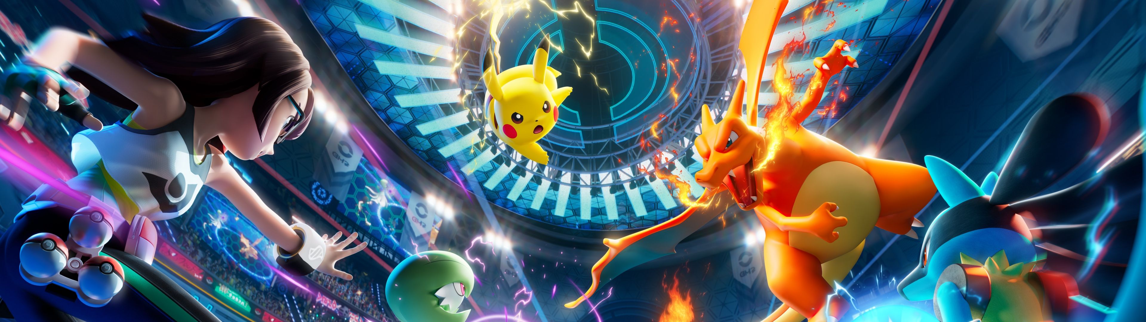 3840x1080 Pokemon Champions Wallpaper 4K, 5K, Video Game, Pikachu
