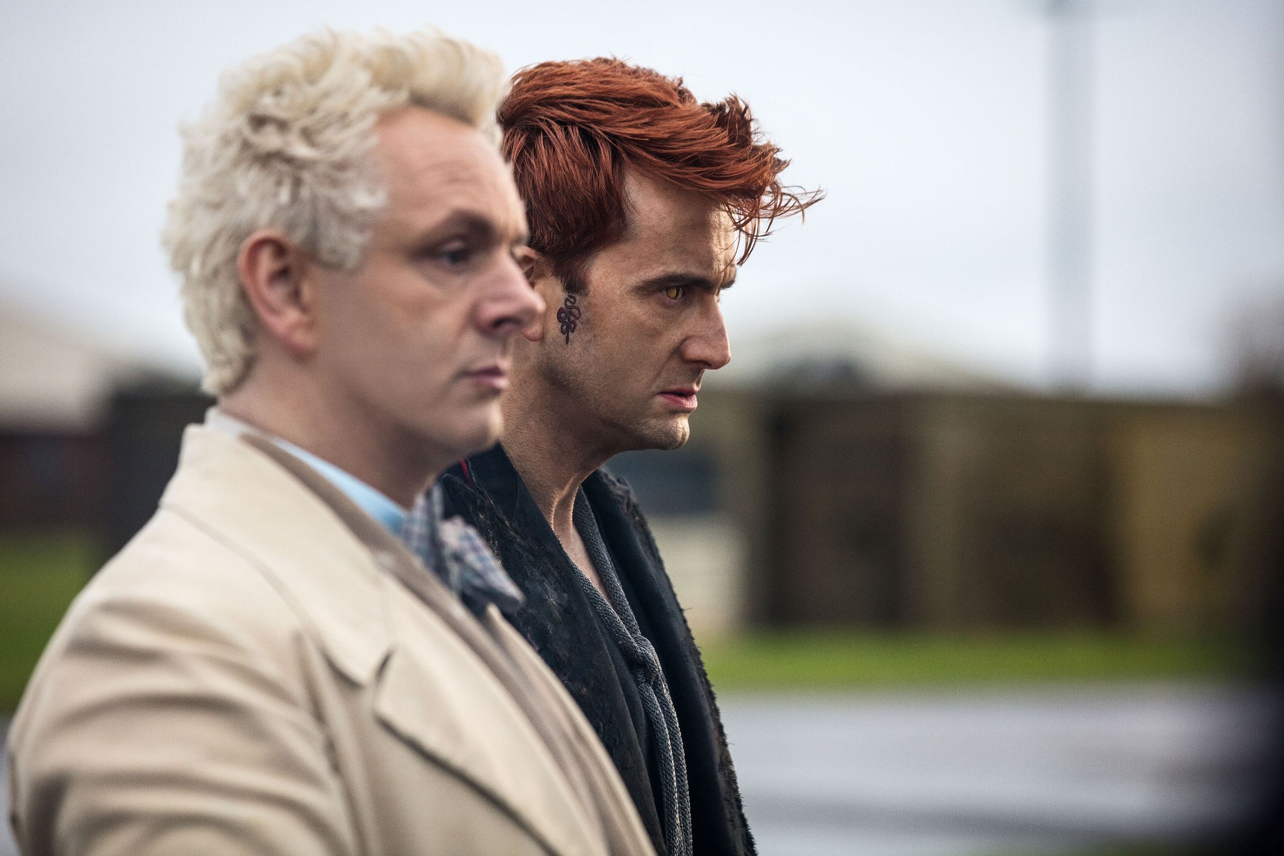2560x1707 Phone wallpaper: Good Omens, Crowley (Good Omens), Aziraphale (Good Omens), Michael Sheen, Tv Show, David Tennant 1033680