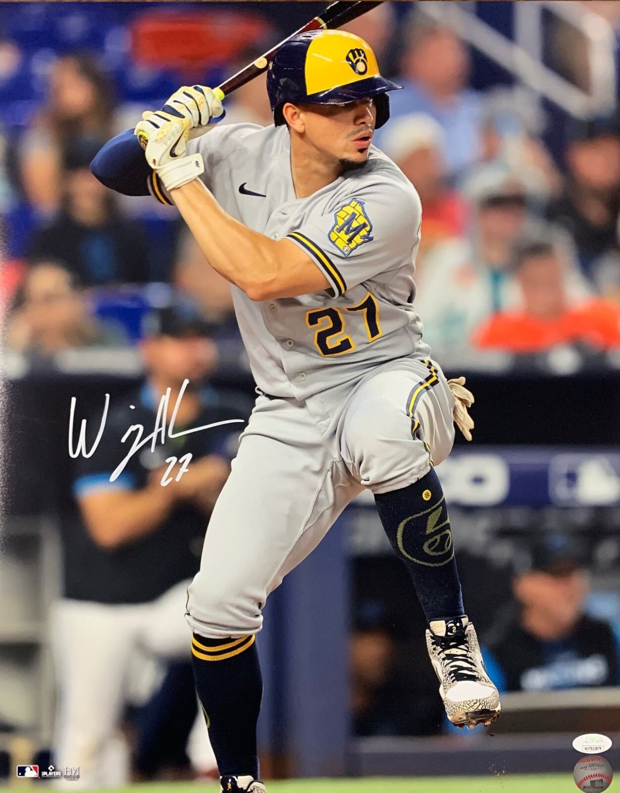 1252x1600 Willy Adames Autographed Signed Brewers Infielder 16X20 Photo Auto