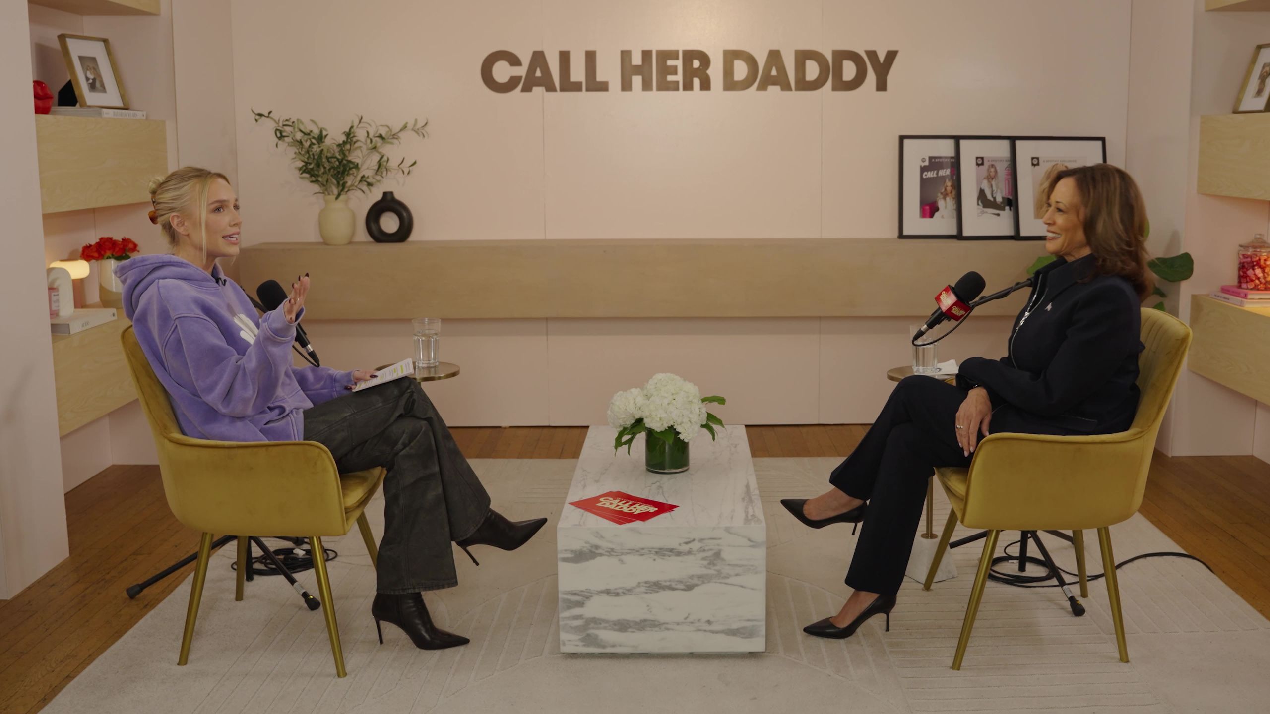 2560x1440 On 'Call Her Daddy' Kamala Harris Talks Abortion, Starting Families, and Pushing Back on Limitations