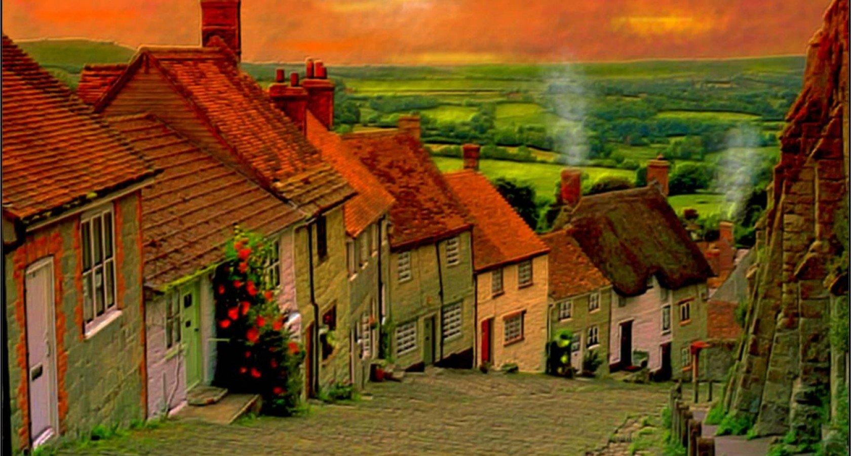 1680x900 English Countryside Wallpaper