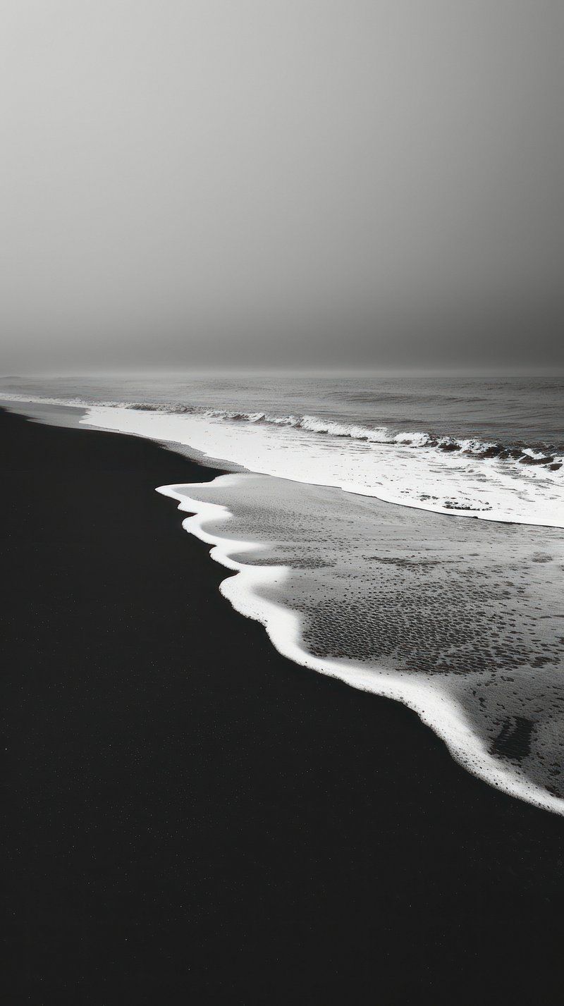 800x1427 Dark Beach Wallpaper Image Wallpaper