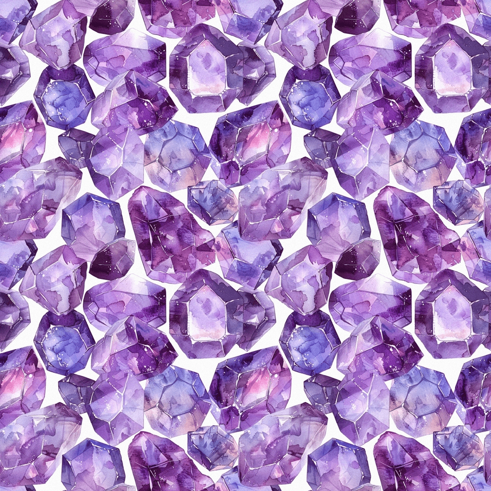 1000x1000 Amethyst Gemstones Pattern 2 Quilting Cotton Fabric