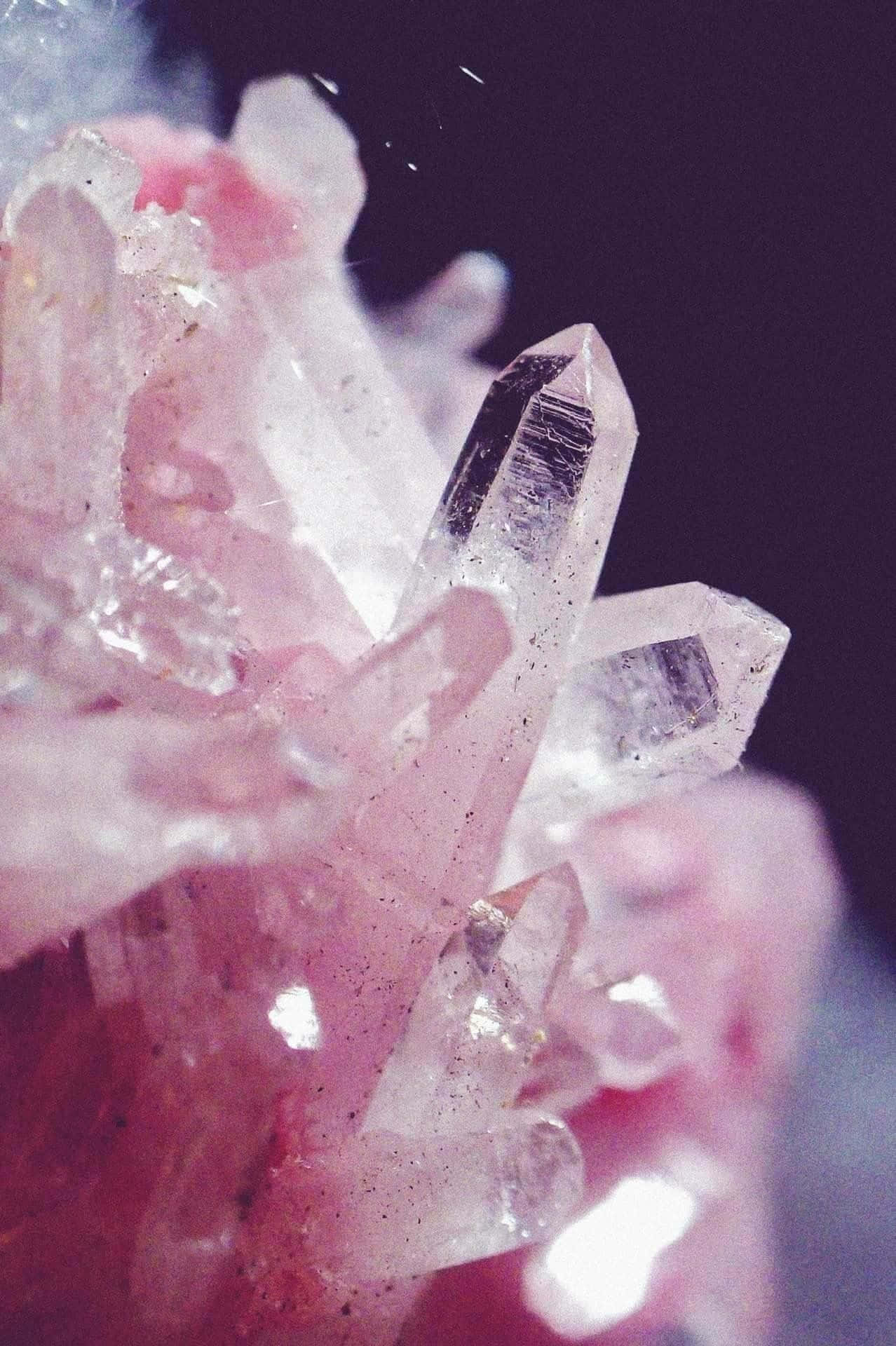 1278x1920 Download Aesthetic Lucid Pink Crystal Wallpaper