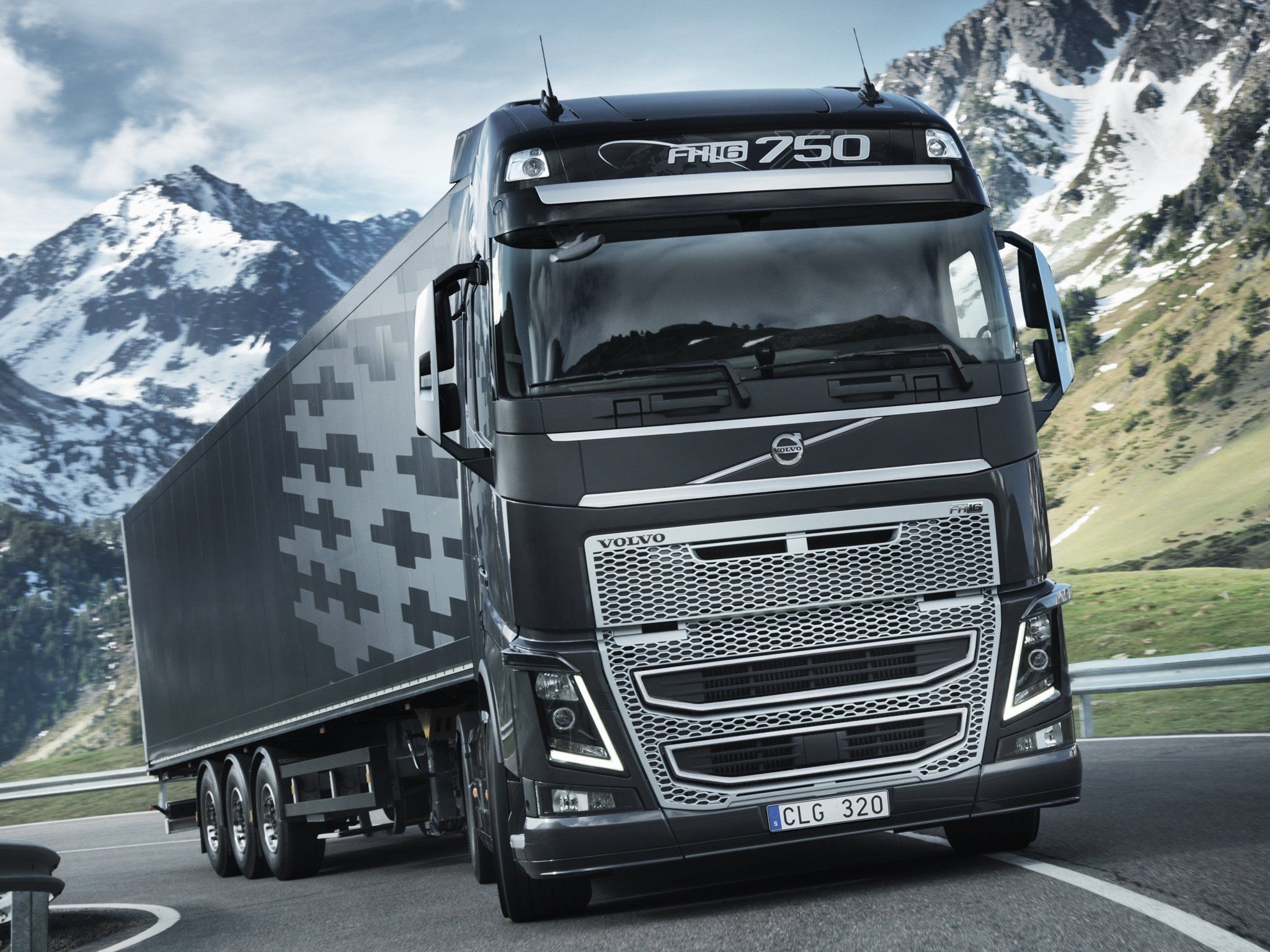 2048x1536 Volvo FH16 750 HD Wallpaper Truck on Mountain Roadx1536