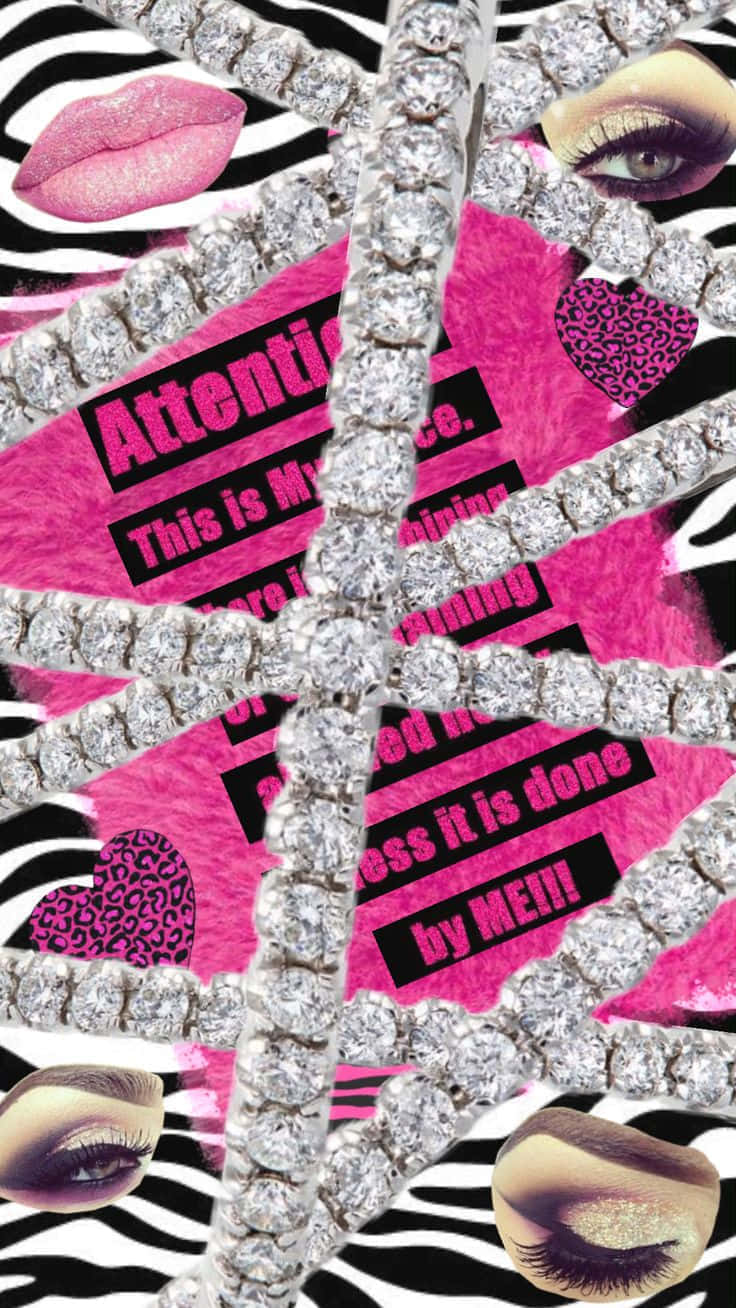 736x1308 Download Mc Bling Glam Collage Wallpaper