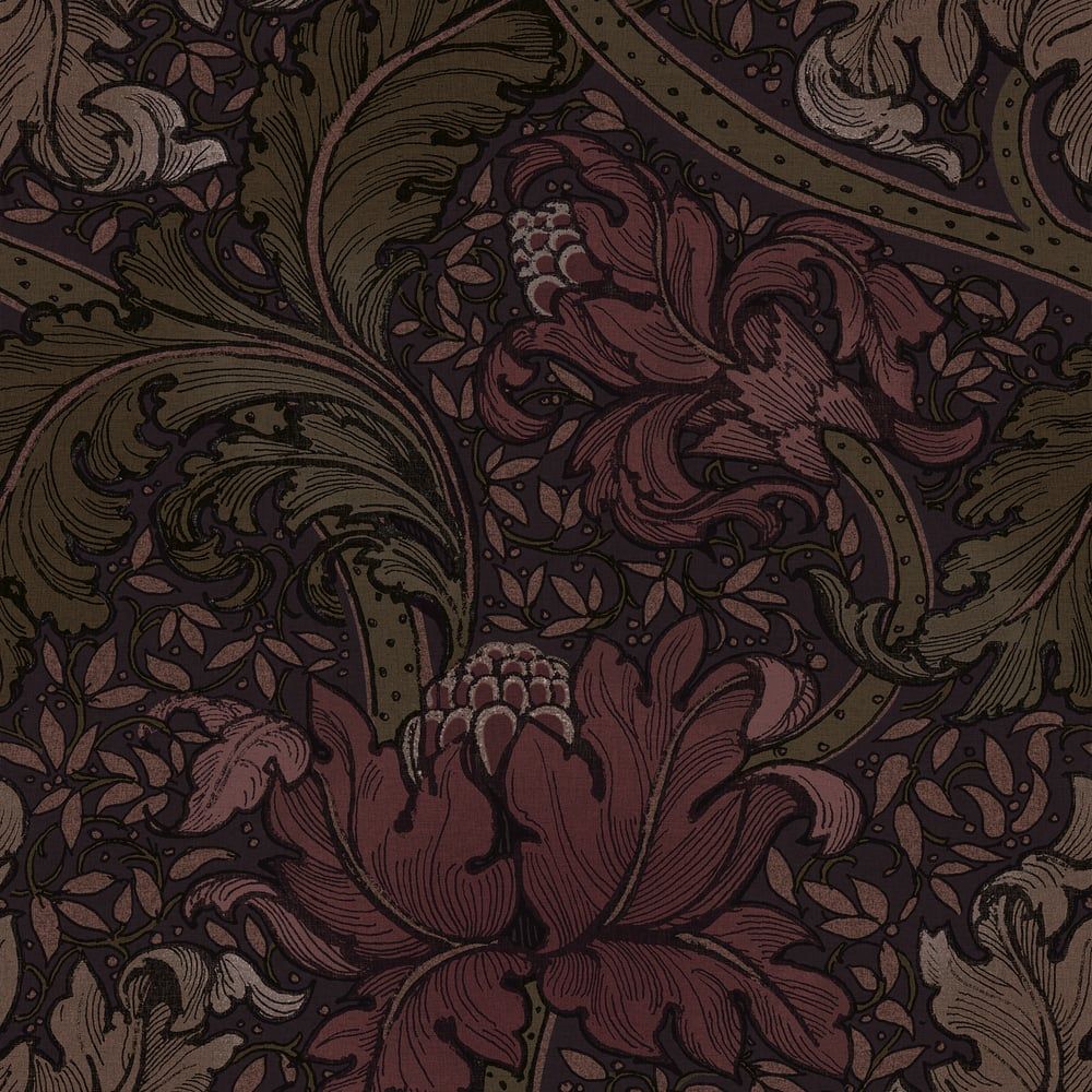 1000x1000 LB25146. Morris Major Red Wallpaper