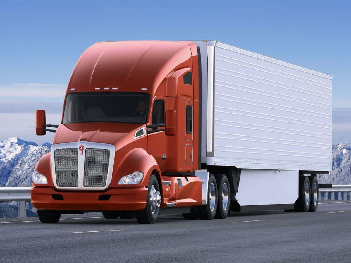 1200x900 Download A Majestic Kenworth T680 Semi Truck On The Road Wallpaper