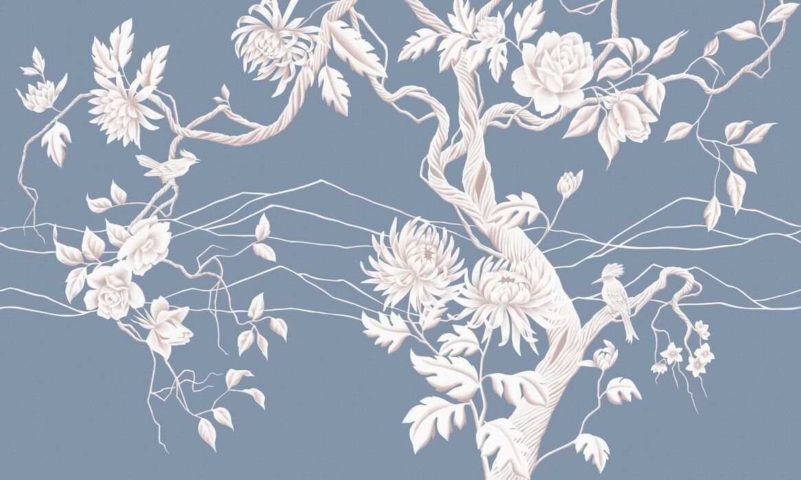 1165x699 Elegant Flowers with Perched Bird