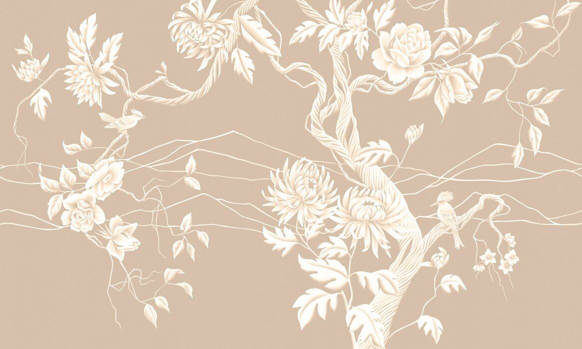 1165x699 Elegant Flowers with Perched Bird