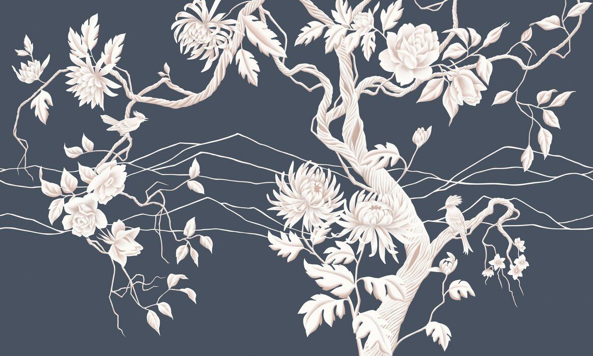 1165x699 Elegant Flowers with Perched Bird