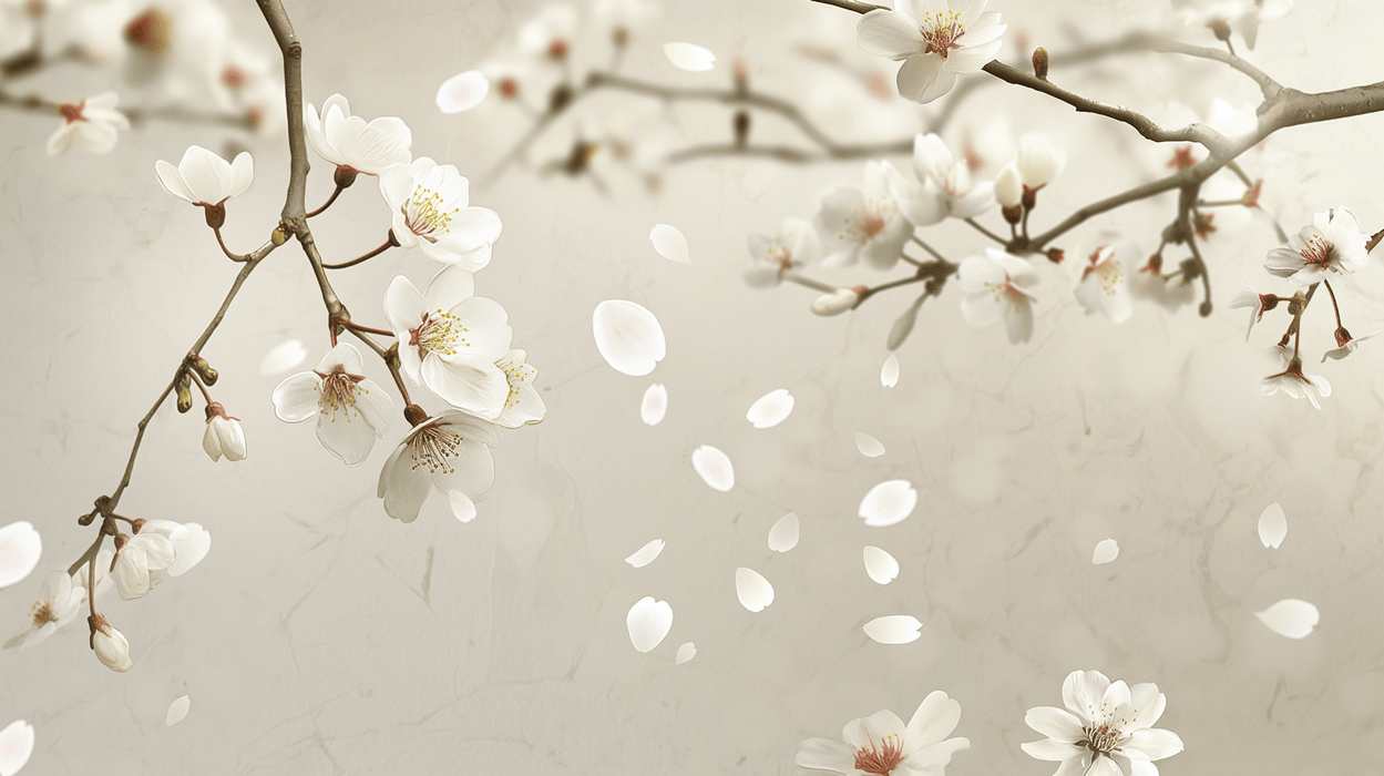 1249x700 Cherry Blossom Wallpaper Mural. Elegant Floral Design