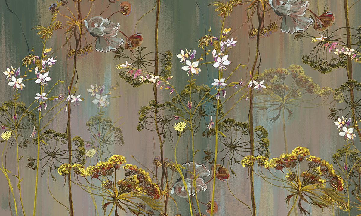1200x720 Elegant Floral Botanical Garden Wallpaper Mural