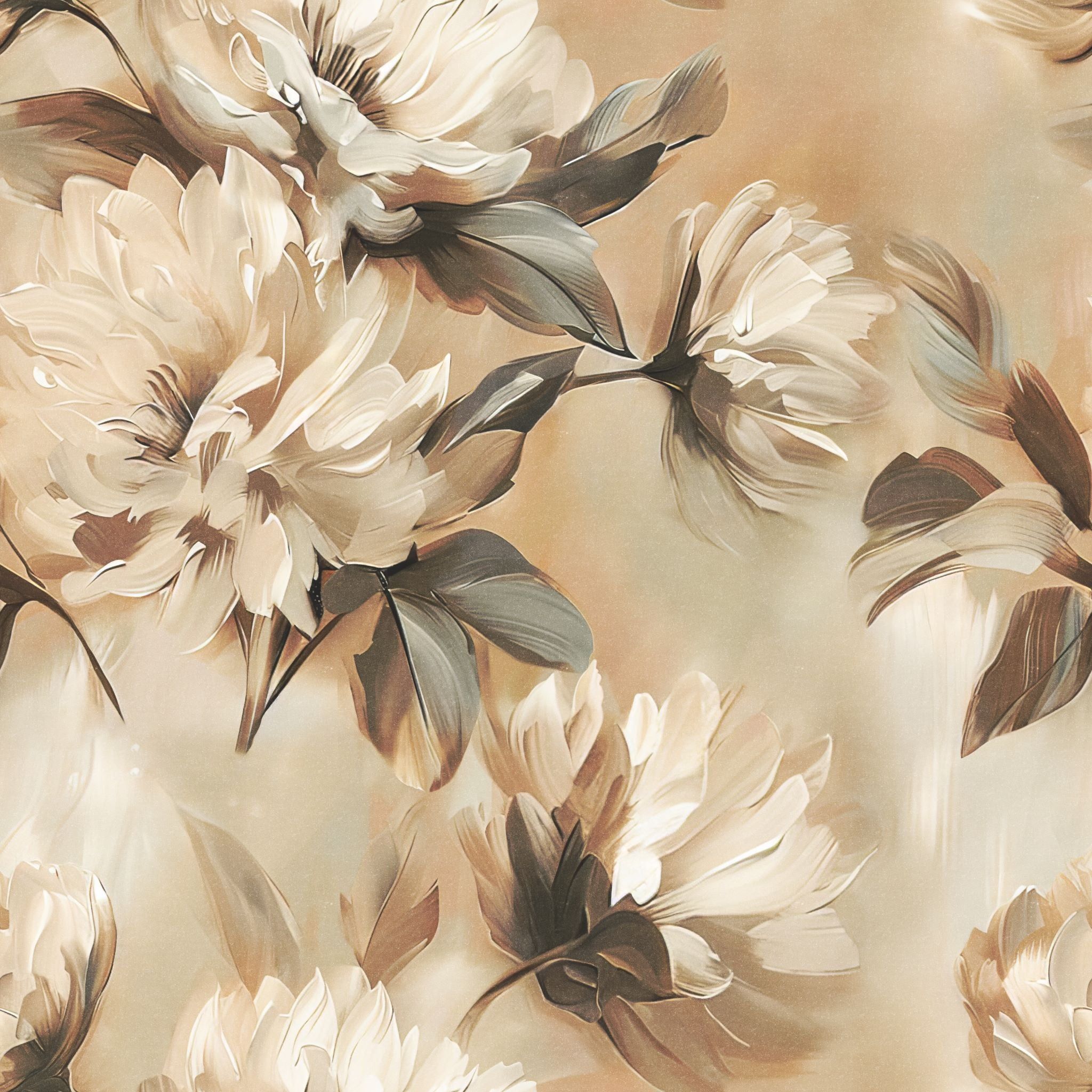 2048x2048 The Becky Vintage Painted Floral Wallpaper
