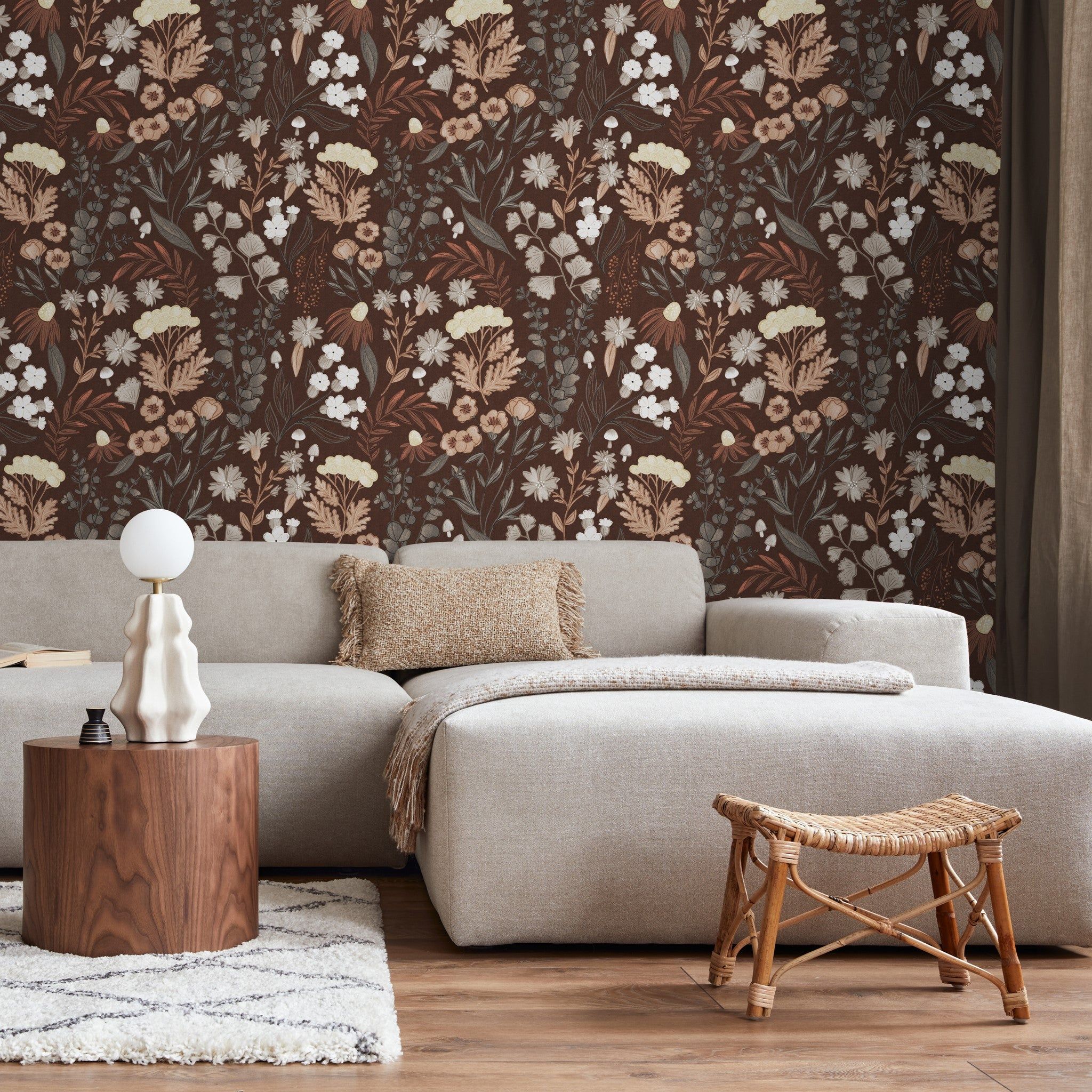2048x2048 Mushy (Maroon) Removable Wallpaper Friendly / 2 ft (h) x 19