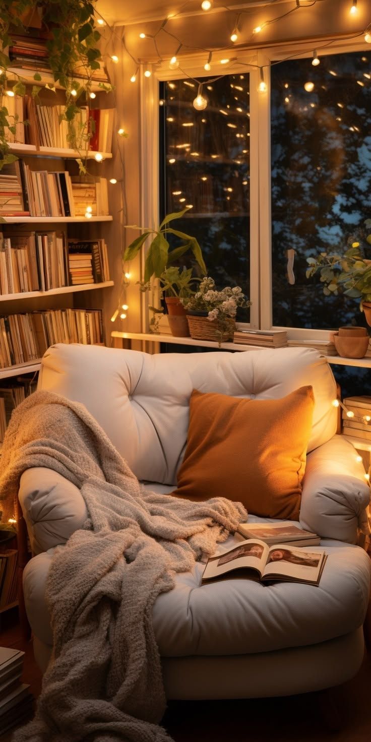 736x1472 Living Room Decorating Ideas You'll Want to Steal ASAP. Cozy home library, Home