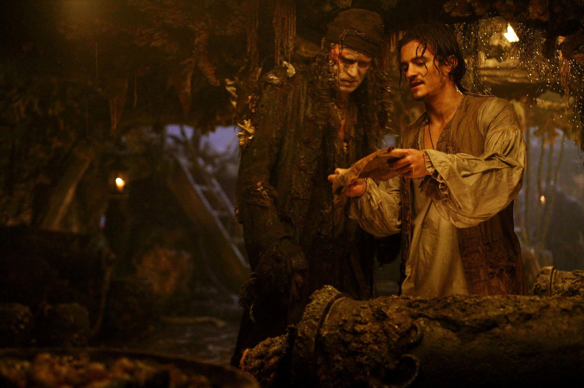 1920x1277 Download Bootstrap Bill Stellan Skarsgård Will Turner Orlando Bloom Movie Pirates Of The Caribbean: Dead Man's Chest HD Wallpaperx1277