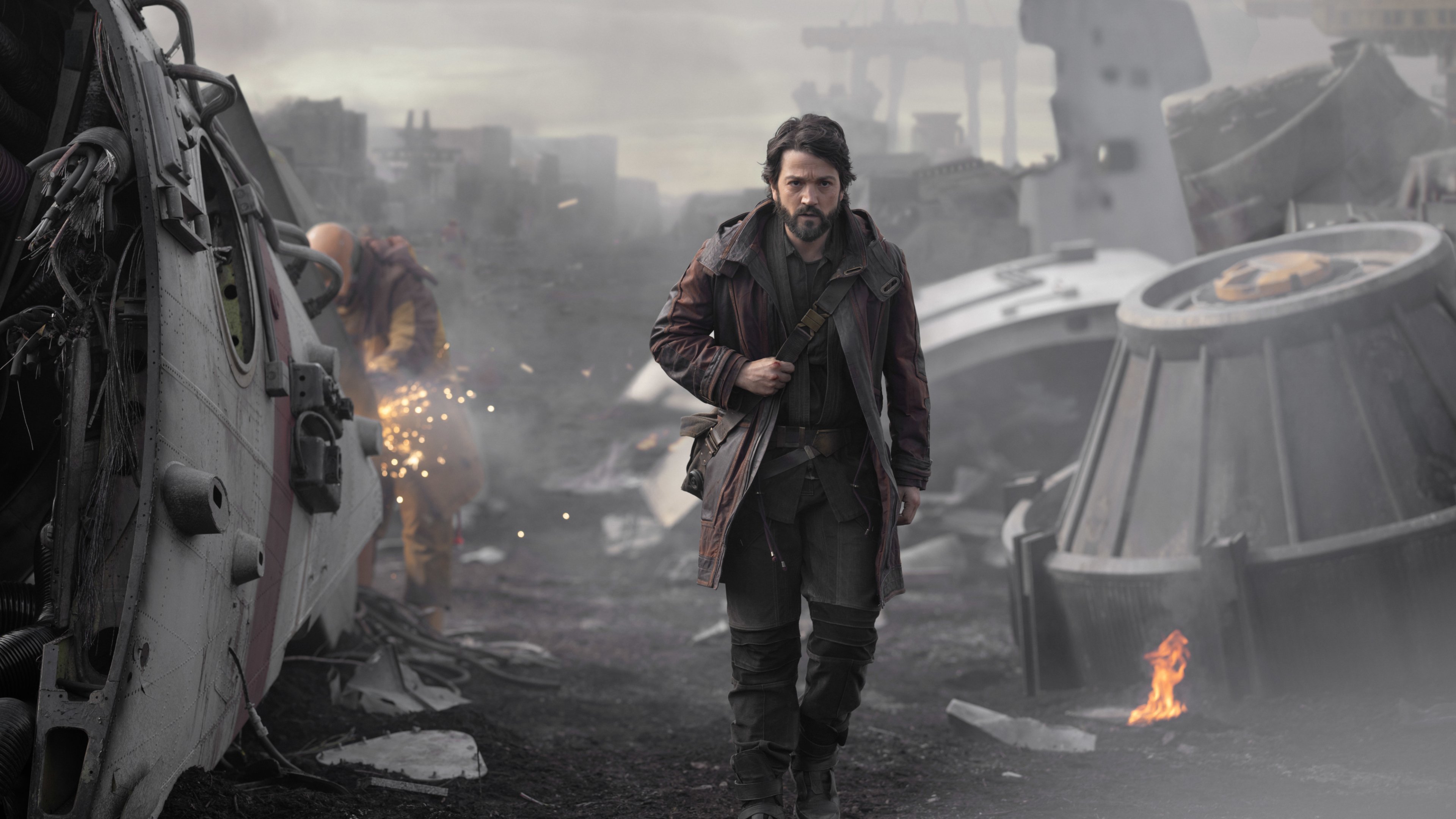 3840x2160 Fiona Shaw Kyle Soller Stellan Skarsgard Genevieve O'Reilly Adria Arjona Diego Luna 4K HD Andor Wallpaper