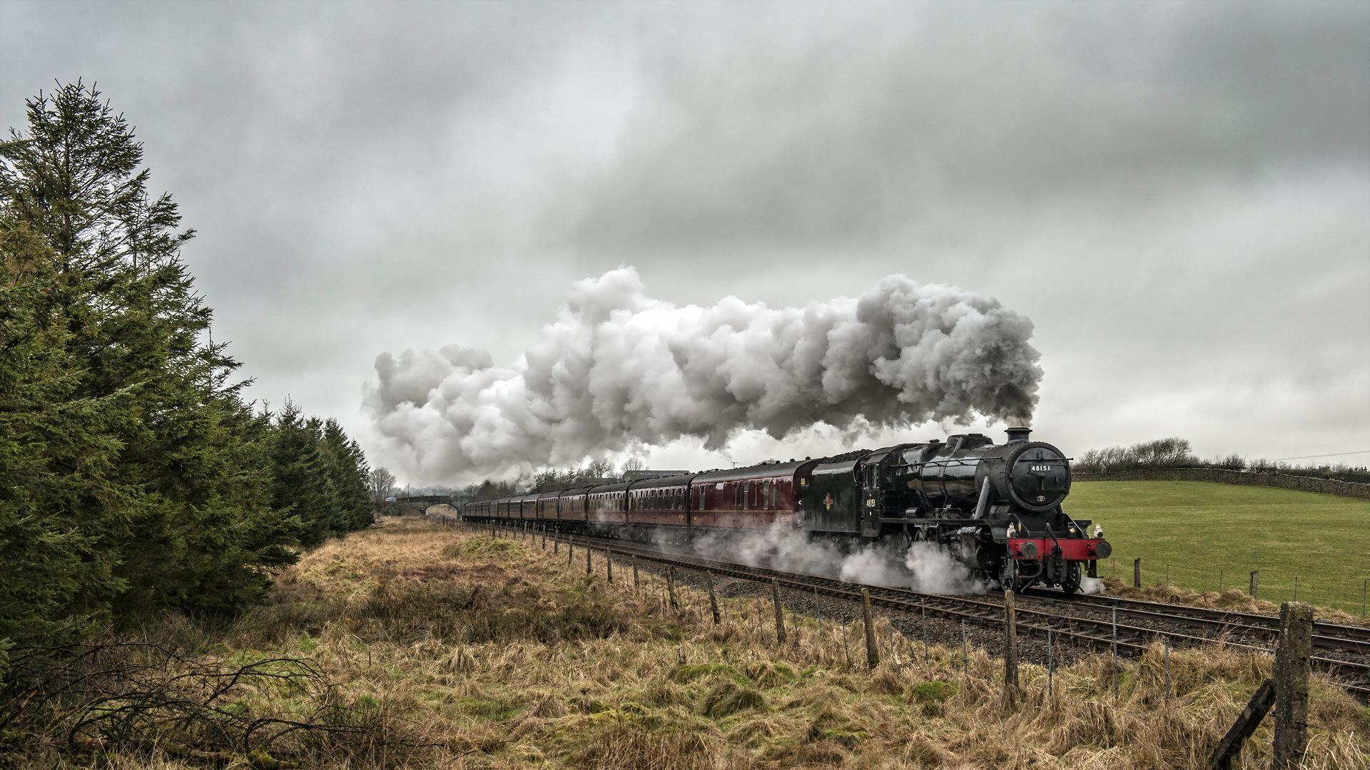 1920x1080 Steam Trains Wallpaper